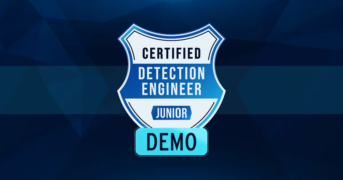 Image of the Certified Junior Detection Engineer DEMO course